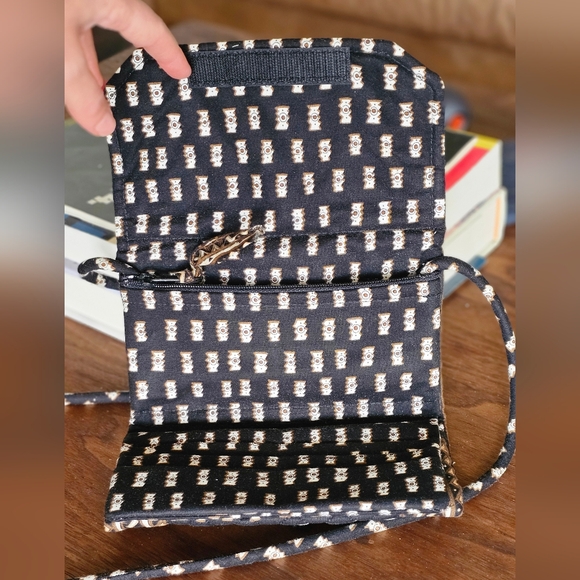 Vera Bradley Zebra Trifold Wallet With Strap - Picture 4 of 7